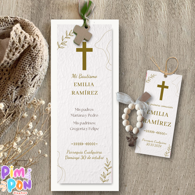 Kit Imprimible - Estampitas Comunión Bautismo Confirmación 21