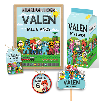 kit imprimible personalizado - YOUTUBERS