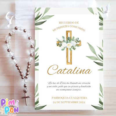 Kit Imprimible - Estampitas Comunión Bautismo Confirmación 10