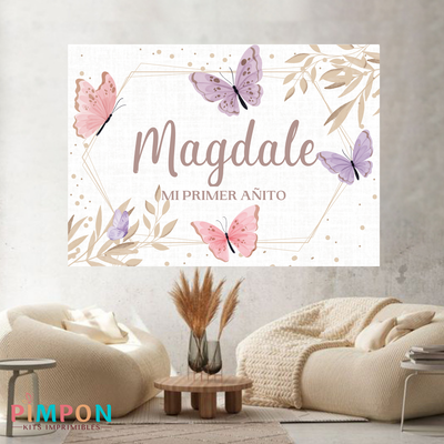 banner imprimible digital 2x1,5 mts - mariposas