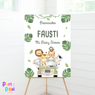 kit imprimible textos editables - ANIMALITOS - SAFARI MOD 3 