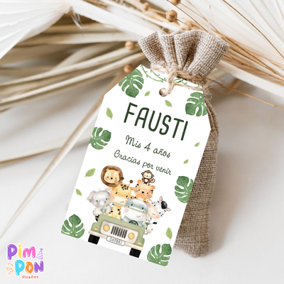 kit imprimible personalizado - ANIMALITOS - SAFARI MOD 3 