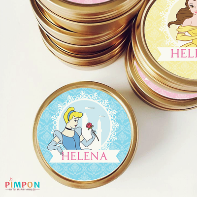kit imprimible personalizado - PRINCESAS DISNEY