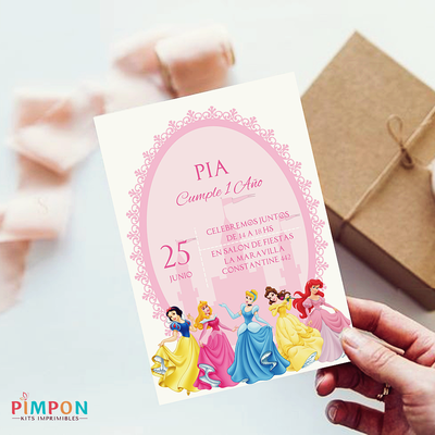 kit imprimible personalizado - PRINCESAS DISNEY