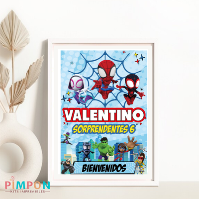 kit imprimible personalizado - SUPERHEROES - SPIDEY Y SUS SORPRENDENTES AMIGOS