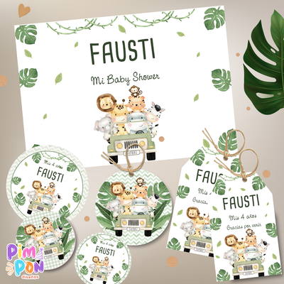 kit imprimible textos editables - ANIMALITOS - SAFARI MOD 3 