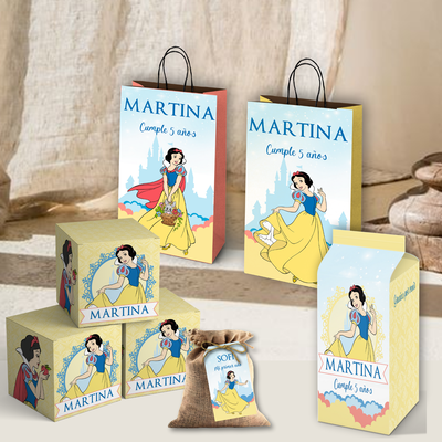 kit imprimible textos editables - PRINCESAS - BLANCANIEVES