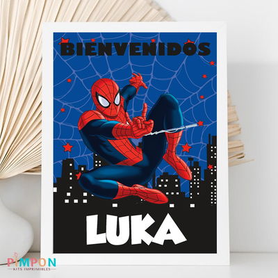 kit imprimible textos editables - SUPERHEROES - SPIDERMAN