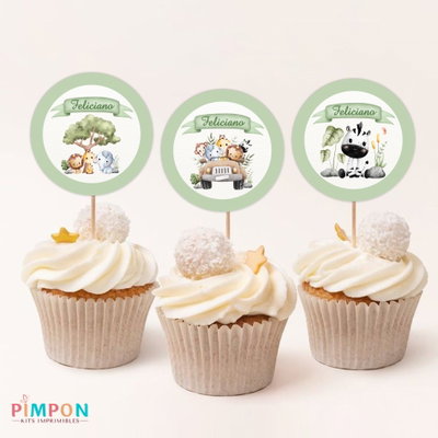 kit imprimible personalizado - ANIMALITOS - SAFARI