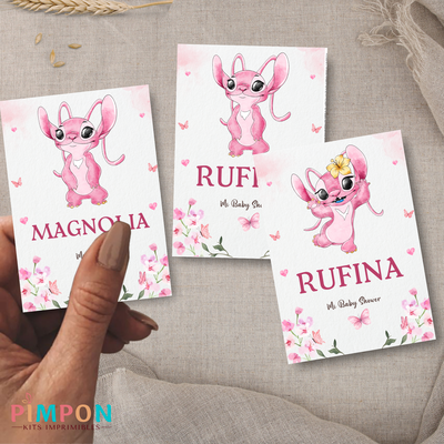 kit imprimible personalizado - STITCH - ANGELA ACUARELA