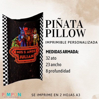 piñata imprimible - five nights at freddy's