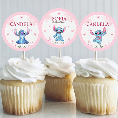 kit imprimible textos editables - STITCH ACUARELA