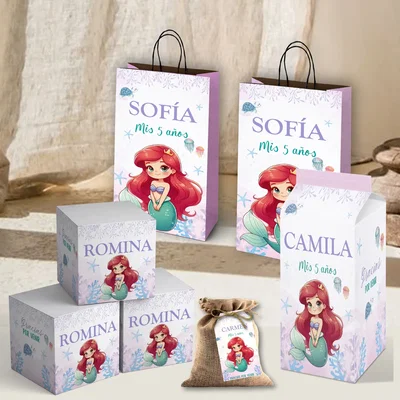 kit imprimible personalizado - PRINCESAS - LA SIRENITA BEBE MOD. 2