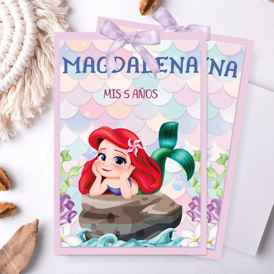 kit imprimible personalizado - PRINCESAS - LA SIRENITA BEBE MOD. 1