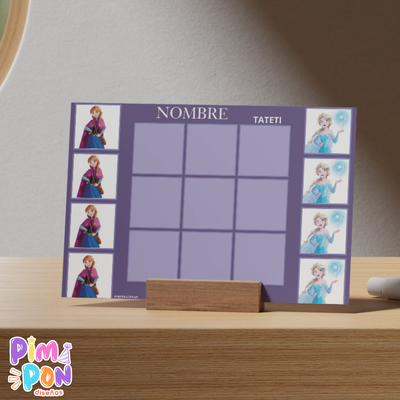 Juego imprimible - souvenir - ta te ti ana frozen