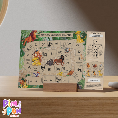 Juego imprimible - souvenir - juego de la oca el rey leon