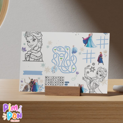 Juego imprimible - souvenir -mantel de actividades frozen mod2