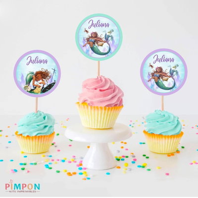 kit imprimible personalizado - PRINCESAS - LA SIRENITA MOVIE
