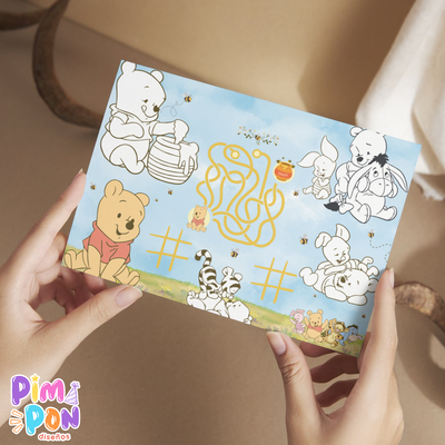Juego imprimible - souvenir -mantel de actividades WINNIE POOH