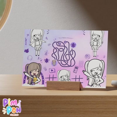 Juego imprimible - souvenir -mantel de actividades lyna vallejos