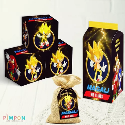kit imprimible personalizado - SUPER SONIC