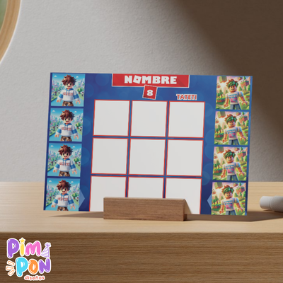 Juego imprimible - souvenir - ta te ti roblox