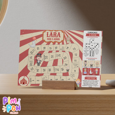 Juego imprimible - souvenir - juego de la oca circo