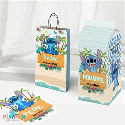 kit imprimible personalizado - STITCH