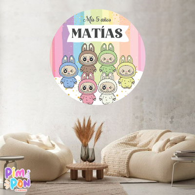 banner imprimible digital 1,20 mts -LABUBU