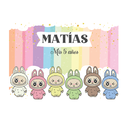 banner imprimible digital 2x1,5 mts - LABUBU