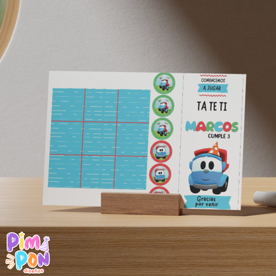 Juego imprimible - souvenir - tateti leo el camion