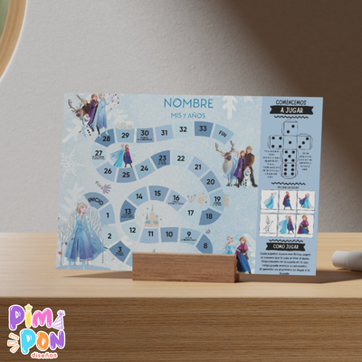 Juego imprimible - souvenir - juego de la oca frozen