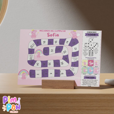 Juego imprimible - souvenir - juego de la oca peppa pig