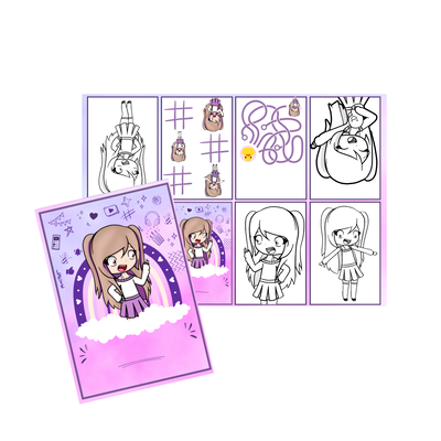 Juego imprimible - souvenir - mini libro para colorear lyna vallejos