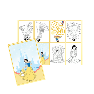 Juego imprimible - souvenir - mini libro para colorear blancanieves