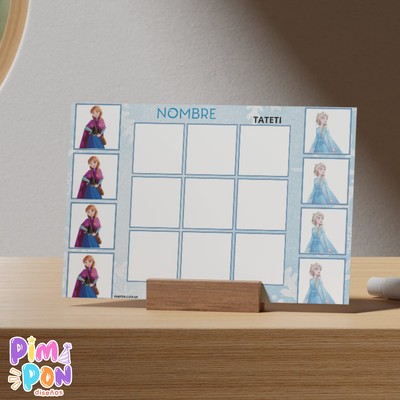 Juego imprimible - souvenir - tateti frozen