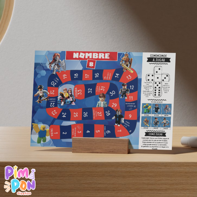 Juego imprimible - souvenir - juego de la oca roblox 