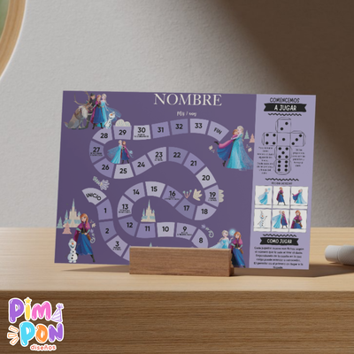 Juego imprimible - souvenir - juego de la oca frozen ana