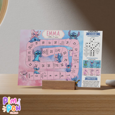 Juego imprimible - souvenir - juego de la oca stitch