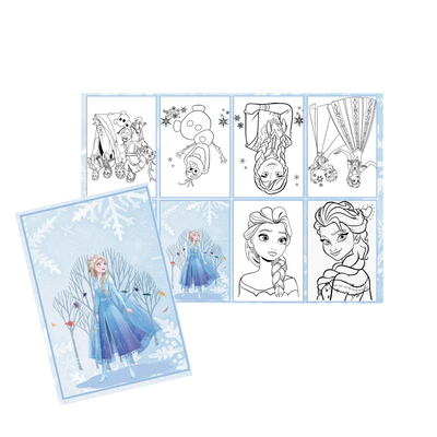 Juego imprimible - souvenir - mini libro para colorear frozen