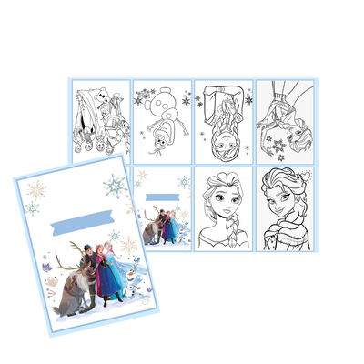 Juego imprimible - souvenir - mini libro para colorear  frozen