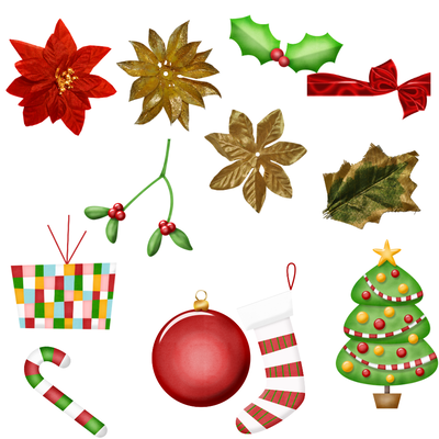 Cliparts + papeles digitales - navidad 06
