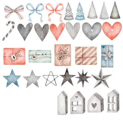 Cliparts + papeles digitales - gnomos navidad 01
