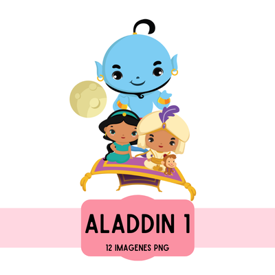 Cliparts + papeles digitales - aladdin 01