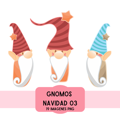 Cliparts + papeles digitales - gnomos navidad 03