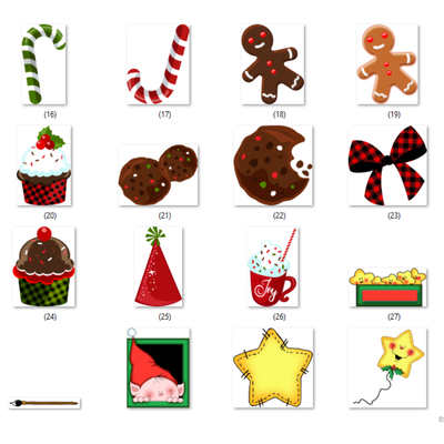 Cliparts + papeles digitales - navidad tren de santa