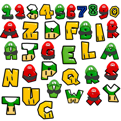Cliparts - abecedario super mario bros