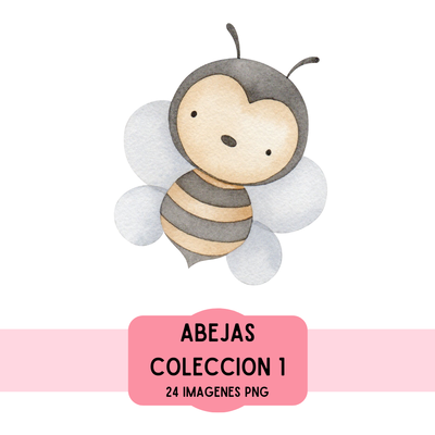 Cliparts + papeles digitales - abejas 01
