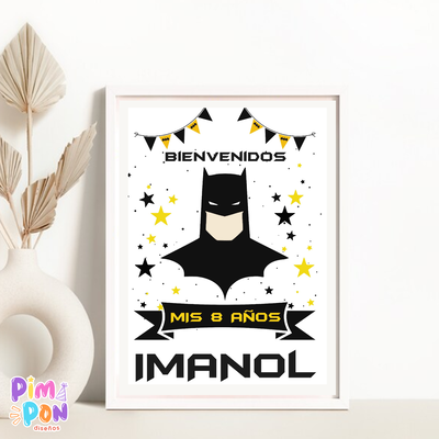 kit imprimible textos editables -SUPERHEROES - BATMAN MOD. 2