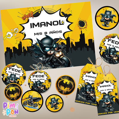 kit imprimible personalizado -SUPERHEROES - BATMAN MOD. 1